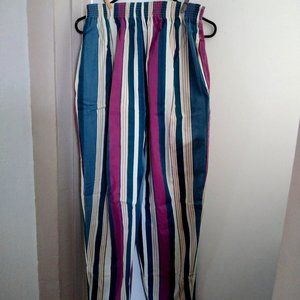 Elastic Band Striped Pants